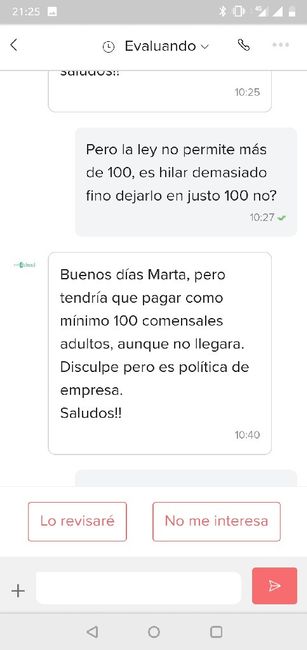 ¿Os cobra el catering por bajar de 100 invitados en plena pandemia? - 2