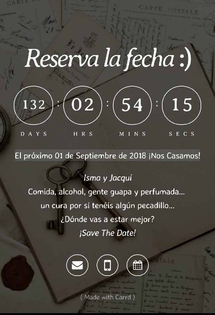 Nuestro Save the date❤❤ - 1