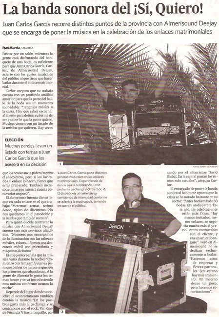 ALMERISOUND DJS EN EL DIARIO DE  ALMERÍA