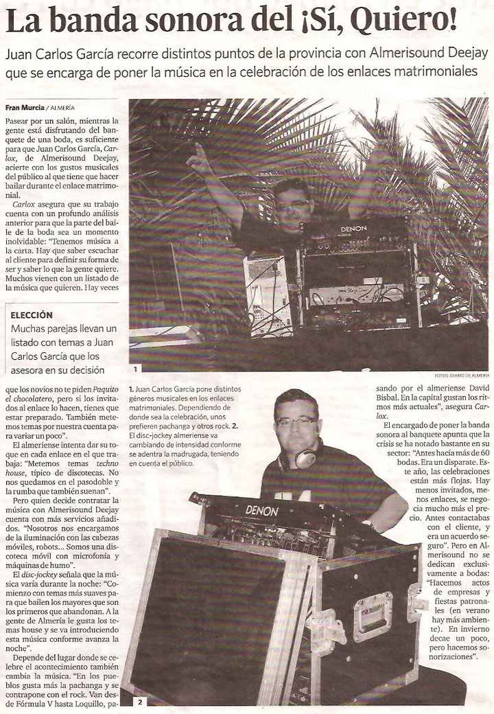 ALMERISOUND DJS EN EL DIARIO DE  ALMERÍA