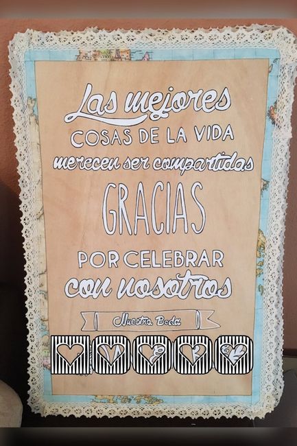 Cartelería y detalles de la boda viajera - 1