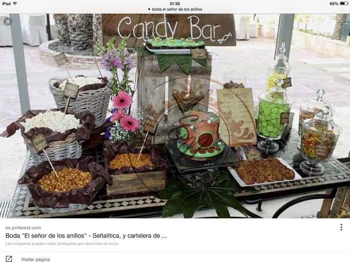 Candy bar señor de los anillos