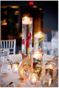 Velas flotantes flores