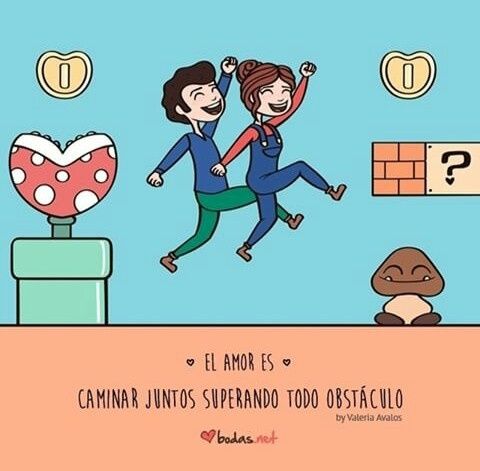 Dibujos parejas con frase - 1