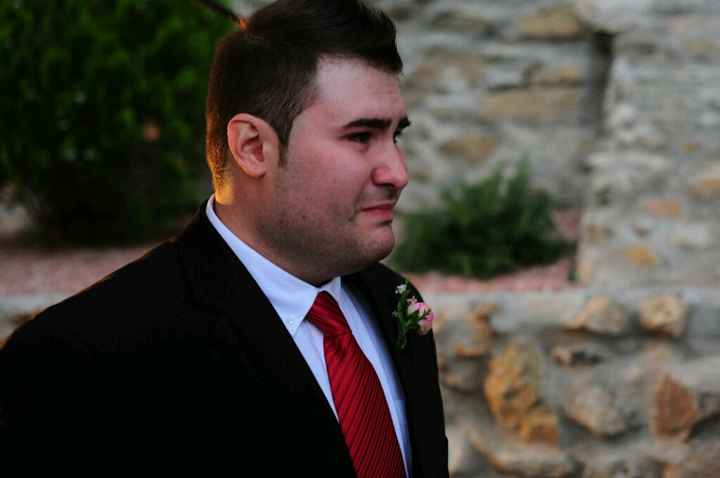 Fotos de mi marido esperando en el altar! - 1