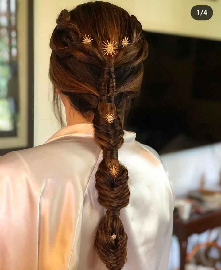 Peinados con trenza para novias de cabello corto