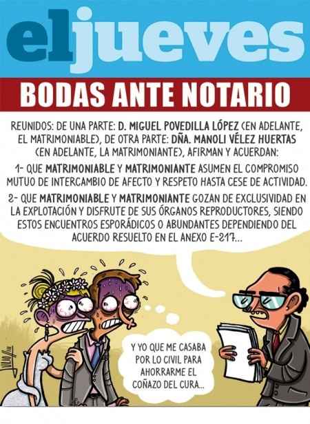 Boda ante notario. 