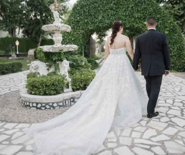 Ideas para recoger la cola del vestido de novia - 2