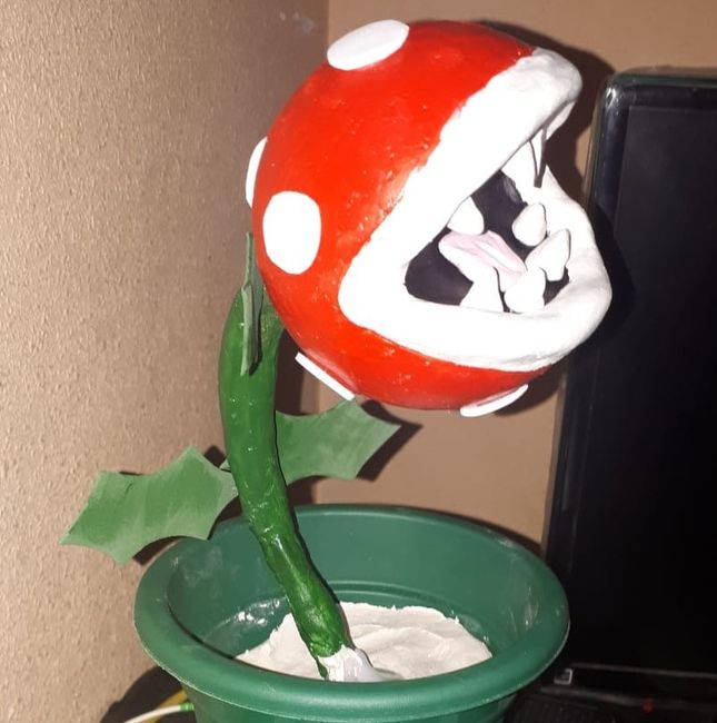 Como hacer la planta carnivora de Mario bross paso a paso. 7