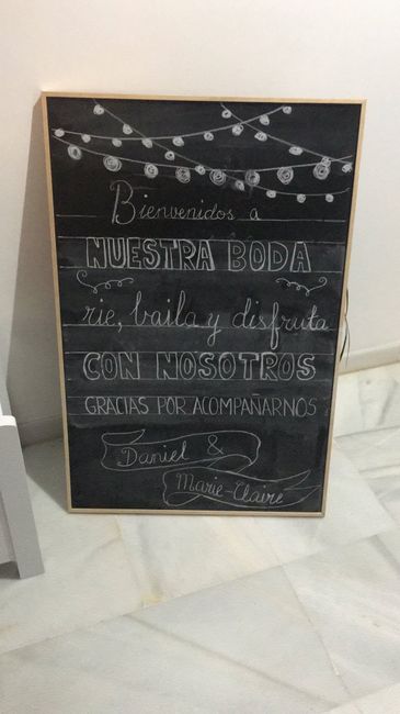 Boceto Pizarra de bienvenida - 1