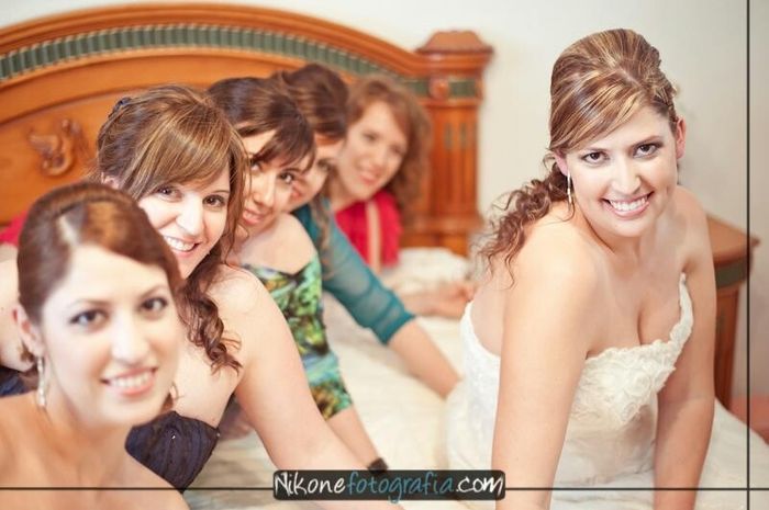 con mis amigas antes d salir de casa