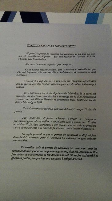 Mi jefe no me da los 15 días de permiso por matrimonio - 1