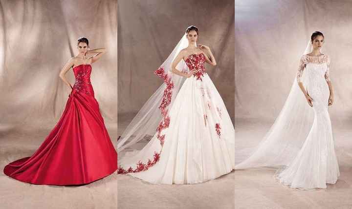 Vestido con rojo