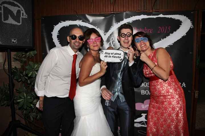 Photocall con mi hermana y mi cuñado