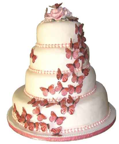tarta con mariposas