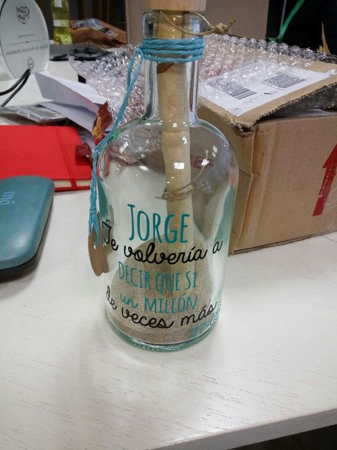 Detalle novio mensaje en botella personalizada - 2