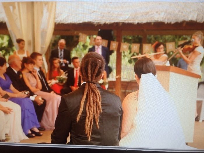 Ceremonia civil, vestido de novia y velo - 1
