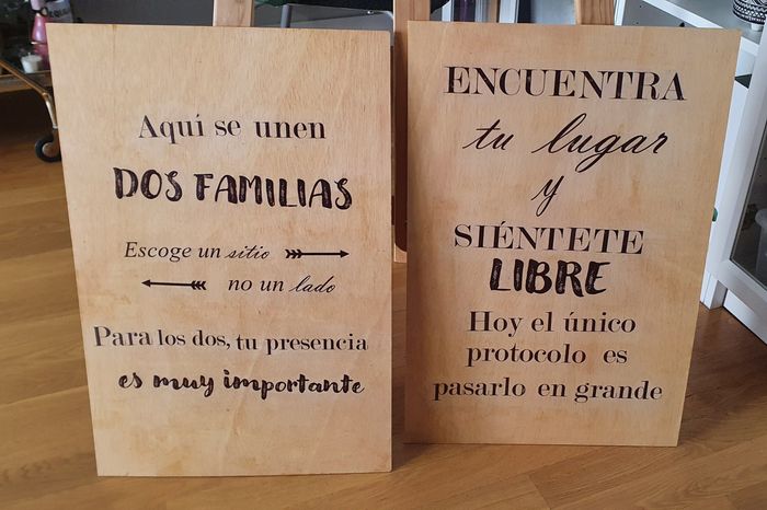 Cartelería para la boda terminada 3