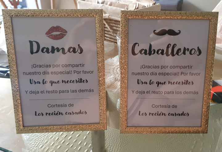 Carteles cestas baños - 1