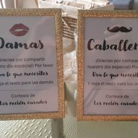 Carteles cestas baños - 1