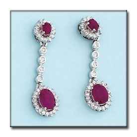 Pendientes Burdeos
