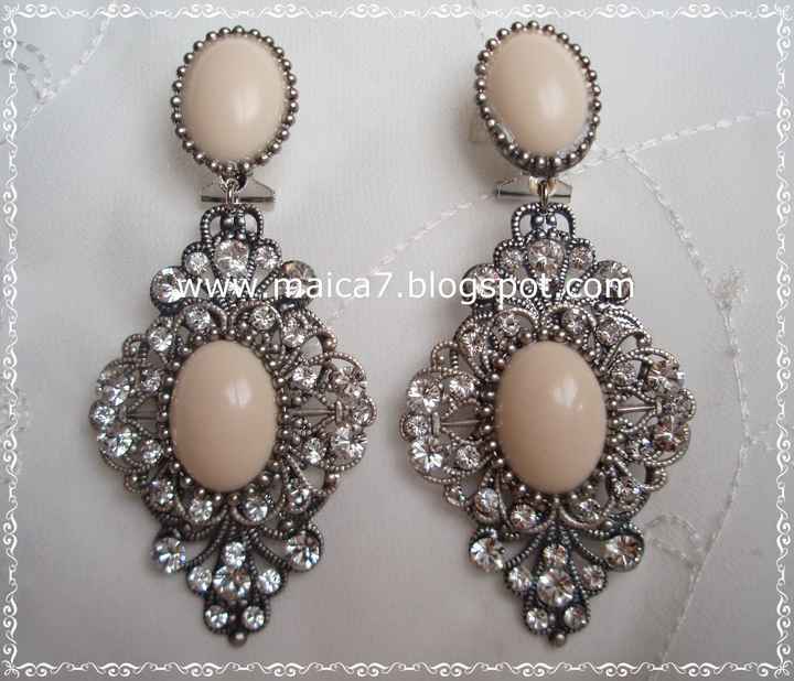 Pendientes Beige