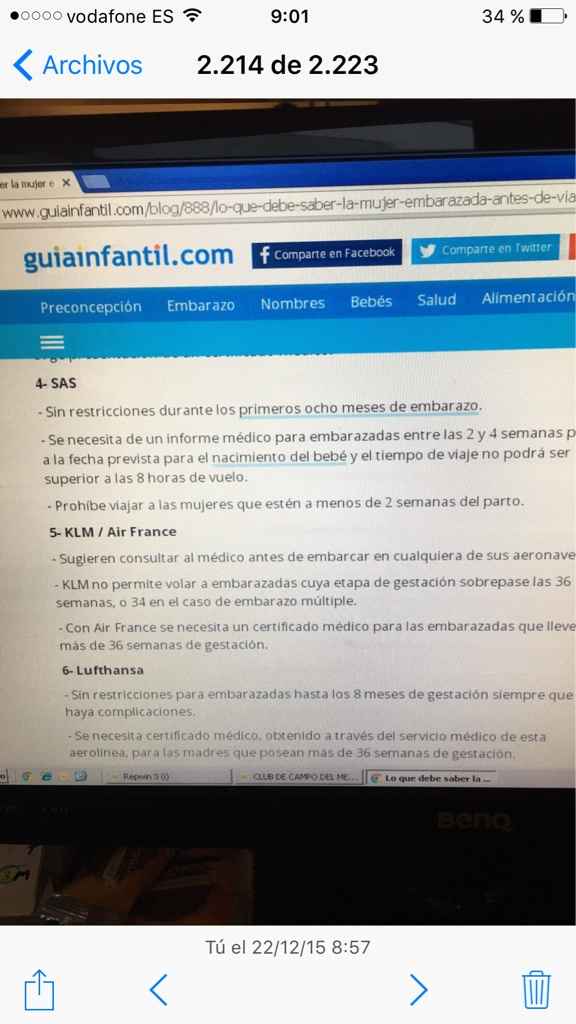Se puede viajar en avión embarazada?? - 2