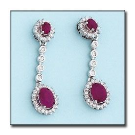 Pendientes Burdeos