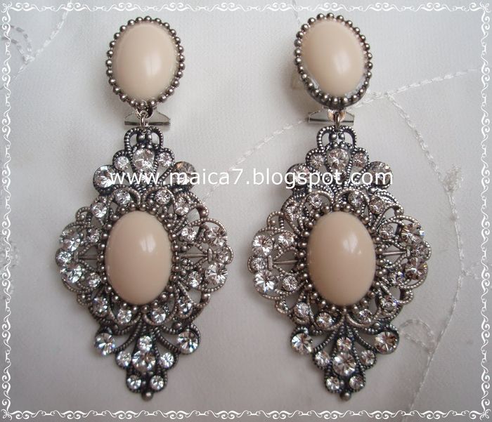 Pendientes Beige