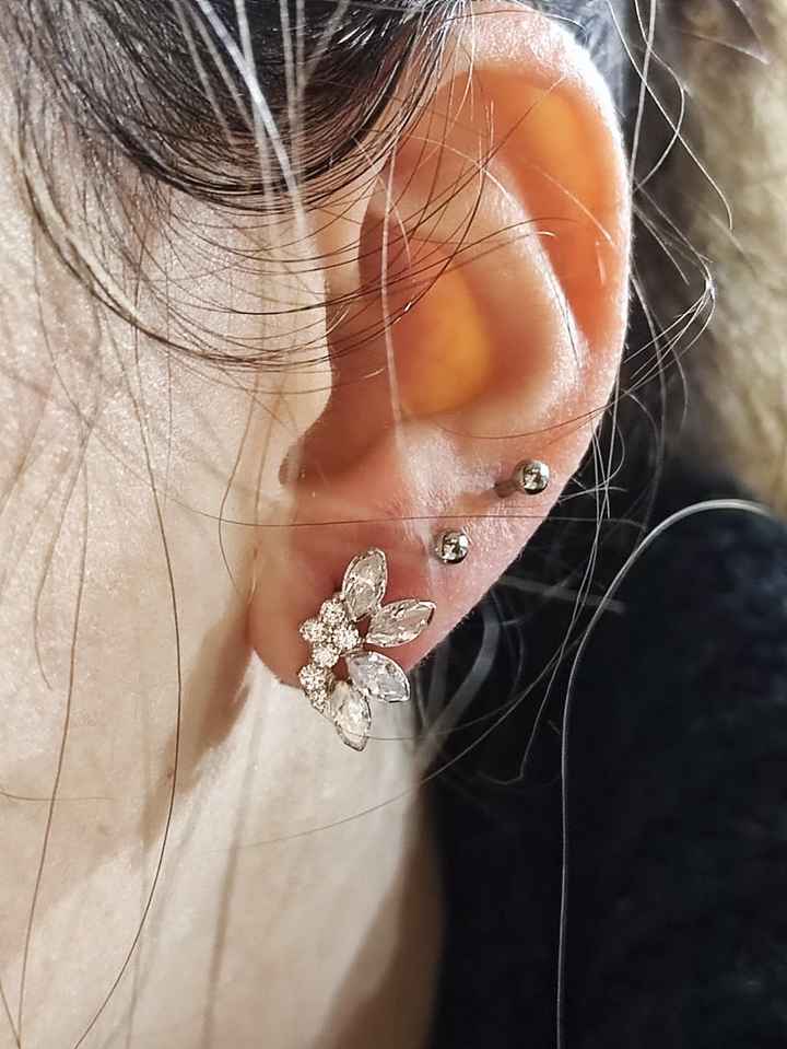 Pendientes cortos de novia - 2