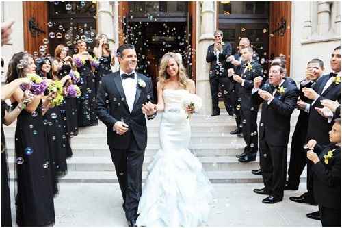 salida de novios con pompas 