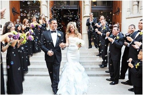 salida de novios con pompas 