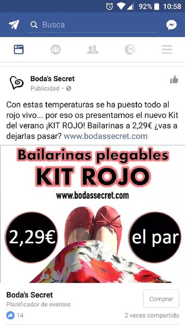 Bailarinas rojas 2,29€ - 1