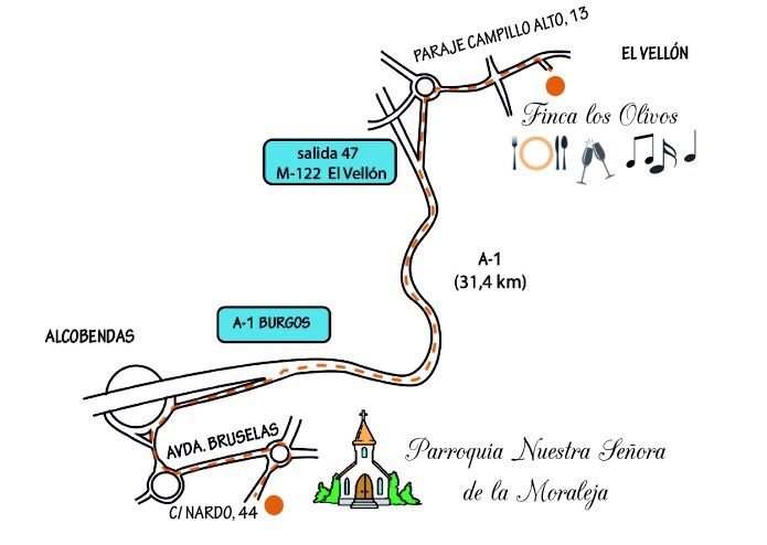 Tarjeta acompaÑamiento de invitacion de boda para invitados de otra ciudad - 1