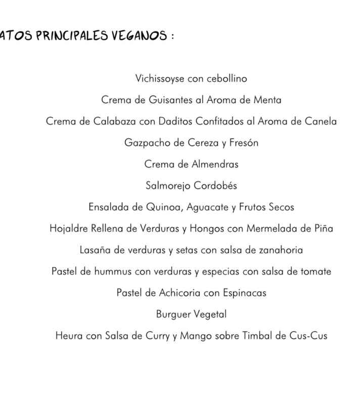 Menú vegetariano/vegano - 1