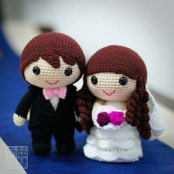 Muñecos novios ganchillo/crochet - 1