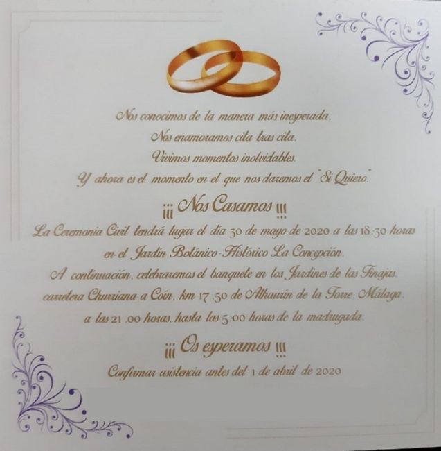 Invitaciones para nuestra boda! 😀 🤗 👰 2