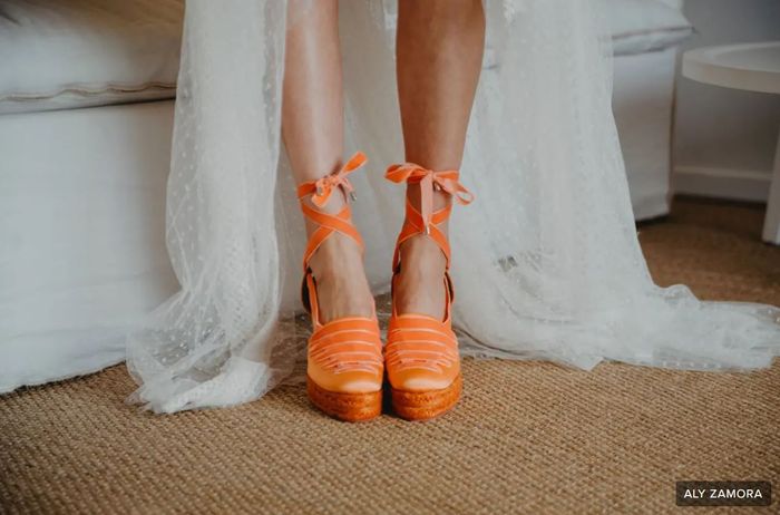 ¡Cuñas de esparto naranjas! ¿Te atreverías a casarte con ellas?🧡 1