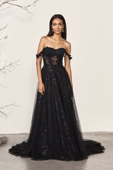 Vestidos de novia negros, ¡una tendencia en auge! 🖤 5