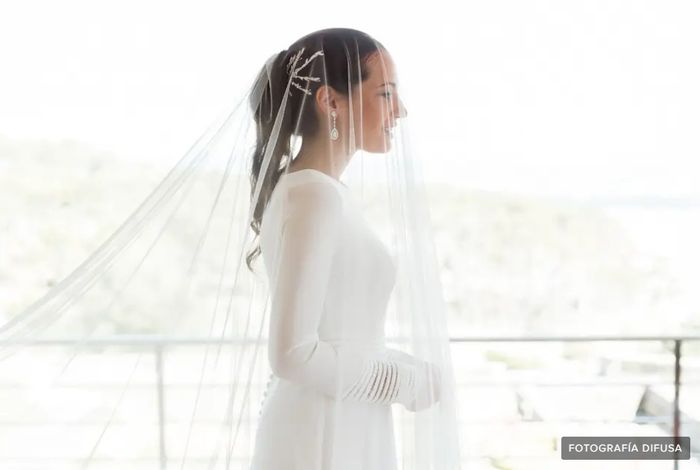6 peinados de novia con velo, ¡te van a encantar! 6