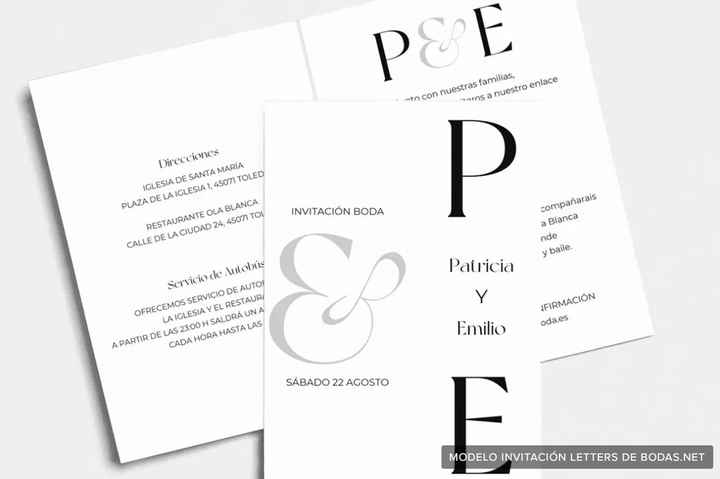 Invitaciones minimalistas VS personalizadas - 1