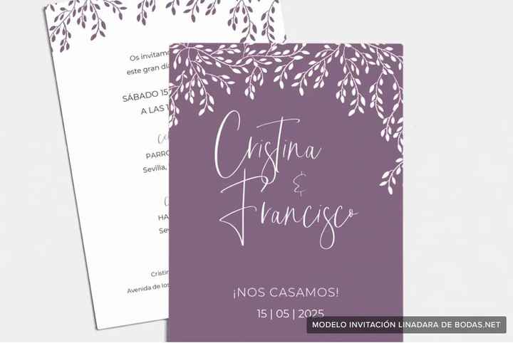 Invitaciones con detalles dorados VS tipografía manuscrito - 2