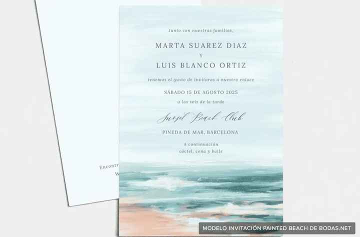 Invitaciones de boda con acuarela VS  colores eco-friendly - 1