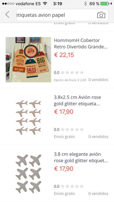 Aviones para decorar sobre de invitaciones - 1