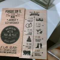 Invitaciones de madera echas en casa - 2