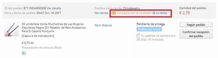 contactar aliexpress