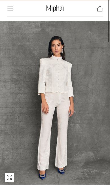 Traje blanco para boda civil 1