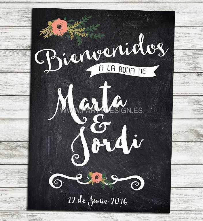 Carteles bienvenida boda - 1