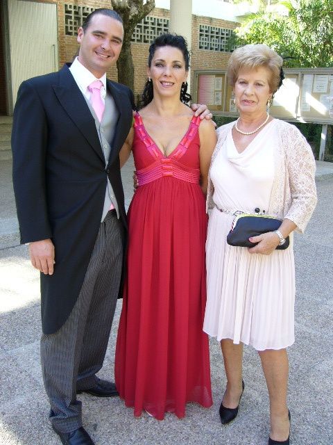 con mi hermano y mi madre