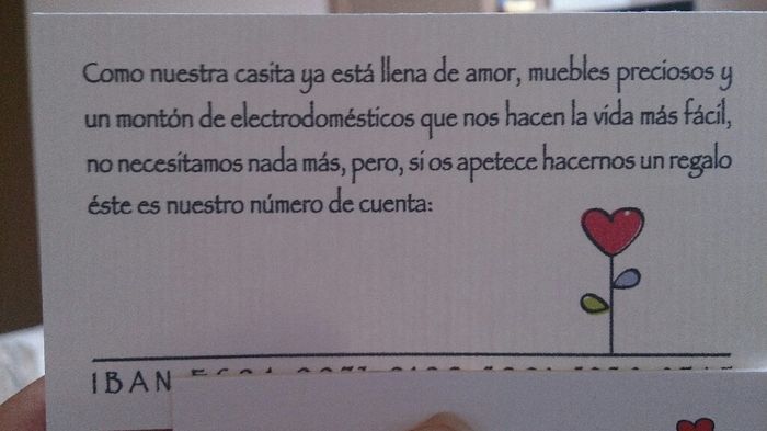 Numero de cuenta en las invitaciones? - 1